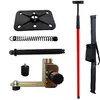 A collection of laser leveling accessories laid out on a white background. Produktbild-Vorschau