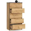 Komoda s 5 zásuvkami 60 cm, farba: dub Craft, V: 121 cm, Š: Náhľad obrázku produktu 2