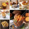 8 Stück Frittierkorb Klein Edelstahl Frittierkörbchen zum Produktbild-Vorschau 4