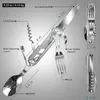 EssBesteck Kompakt Camping-Besteck Edelstahl5-in-1， Produktbild-Vorschau 3
