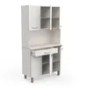 Buffetschrank Pavel 185cm hoch - matt weiß/akazienfarben Produktbild-Vorschau 7