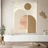MuchoWow® Wandteppich Wandbehang Rund - Abstrakt - Braun Produktbild-Vorschau 6