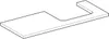 Geberit ONE Waschtischplatte, Ausschnitt rechts, 120x3x47 Produktbild-Vorschau 2