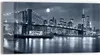 DEQORI Glasbild Echtglas 60x30 cm 'Vollmond über New York' Produktbild-Vorschau 1