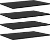 vidaXL Étagère, lot de 4, noir, 60 x 40 x 1,5 cm, aggloméré Voir les images du produit 1