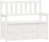 vidaXL Lavice bílá 112,5x51,5x96,5 cm Borovicový masiv Náhled obrázku produktu 1