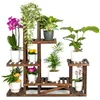 TTL HOME Pflanzenregal SKYLINE 96x97x25cm Holz braun Produktbild-Vorschau 1