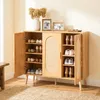 HOKEEPER Armoire à chaussures en bois, double porte étroite Voir les images du produit 9