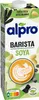 A carton of Alpro Barista Soya milk with an image of a latte art coffee. Produktbild-Vorschau