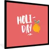 MuchoWow® Gerahmtes Poster Rosa - Sommer - Zitrone 40x40 cm Produktbild-Vorschau 1