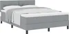 vidaXL Boxspringbett mit Kopfteil Hellgrau 160 x 200 cm Produktbild-Vorschau 1