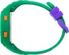 Side view of a digital watch with a green strap and purple buckle. Produktbild-Vorschau