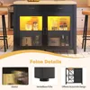 Kuchyňský ostrůvek s LED osvětlením: moderní černý barový Náhled obrázku produktu 5