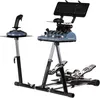 A flight simulator setup with a joystick, throttle quadrant, pedals, and keyboard stand. Produktbild-Vorschau