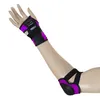 A mannequin arm wearing purple and black protective gear on the wrist and elbow. Produktbild-Vorschau