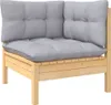 vidaXL 7-tlg. Garten-Lounge-Set mit Grauen Kissen Produktbild-Vorschau 5
