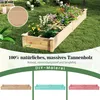 Drevený vyvýšený záhradný záhon s 2 kvetináčmi, 228x62x25 Náhľad obrázku produktu 4