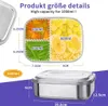 Box na občerstvenie z nehrdzavejúcej ocele, bento box z Náhľad obrázku produktu 3