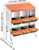 VEVOR 2-stöckiges Legenest  795x525x990 mm, 6 Fächer, Produktbild-Vorschau 8