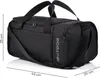 A black duffel bag with dimensions indicated. Produktbild-Vorschau