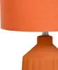 Relaxdays Tischlampe, gemusterter Keramikfuß, Stoffschirm, Produktbild-Vorschau 7
