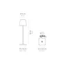 Poldina Lido Blue Fish LED-Tischleuchte, wiederaufladbar Produktbild-Vorschau 3