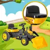 MalPlay Dětský šlapací traktor s přední lžící XXL, žlutý Náhľad obrázku produktu 2