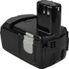 A black power tool battery pack is shown from a slightly elevated side angle against a white background. Produktbild-Vorschau