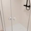 Porte de douche carrée blanc extensible 77 à 90cm de Voir les images du produit 8
