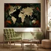 MuchoWow® Poster Weltkarte - Vintage - Blätter 180x120 cm - Produktbild-Vorschau 3