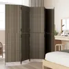 vidaXL Paravent 5-tlg. Grau Poly Rattan Podgląd zdjęcia produktu 3