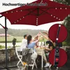 SWANEW Sonnenschirm Rot LED Solar Ø350cm Ampelschirm Produktbild-Vorschau 4