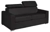 Schlafsofa mit Matratze 4-Sitzer - Büffelleder - Schwarz - Produktbild-Vorschau 3