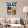 MuchoWow® Wandteppich Wandbehang Schottisches Hochlandrind Produktbild-Vorschau 5