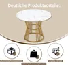 Sweiko Weiß mit metallbein (1 stück), küchentisch, stabiler Produktbild-Vorschau 3