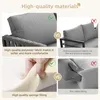 Collage showing close-ups of sofa materials and filling. Produktbild-Vorschau