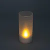 4x LED Windlicht Teelicht Kerze Batterie Glas Timer Produktbild-Vorschau 4