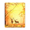 MuchoWow® Mauspad Mousepad Natur - Ölfarbe - Hirsche - Produktbild-Vorschau 1