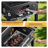 BBQ Holzkohle Grillwagen mit Deckel, Ablage und Produktbild-Vorschau 6