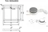 ECOLAM flache Duschwanne Duschtasse TIM Viereck 90x90 x 15 Produktbild-Vorschau 9