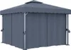 A gray gazebo with curtains is shown against a white background. Produktbild-Vorschau
