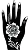 Henna Tattoo Schablone für die linke Hand Produktbild-Vorschau 1