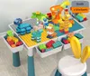 Kindertisch mit Bausteinen und Stuhl - kreatives Spiel- und Produktbild-Vorschau 2
