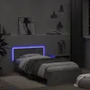 Bettgestell mit Kopfteil und LED-Leuchten Betongrau 100x200 Produktbild-Vorschau 4