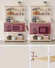 A comparison of two kitchen shelves showing adjustable shelf heights. Náhled obrázku produktu