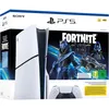 A PlayStation 5 console and controller are shown with marketing graphics for the Fortnite Cobalt Star Bundle. Produktbild-Vorschau