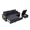 LVHOM Schlafsofa 3 in 1 mit USB und LED, 3 Sitzer Sofa mit Produktbild-Vorschau 2