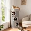 PawHut Kratztonne 96 cm hoch Katzentonne mit 3 Höhlen und Produktbild-Vorschau 2