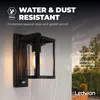 Ledvion Wandleuchte IP44 E27 schwarz sensor Quadrat Produktbild-Vorschau 3