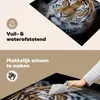 KitchenYeah© Herdabdeckplatte Tiger - Schnee - Schwarz , Produktbild-Vorschau 2
